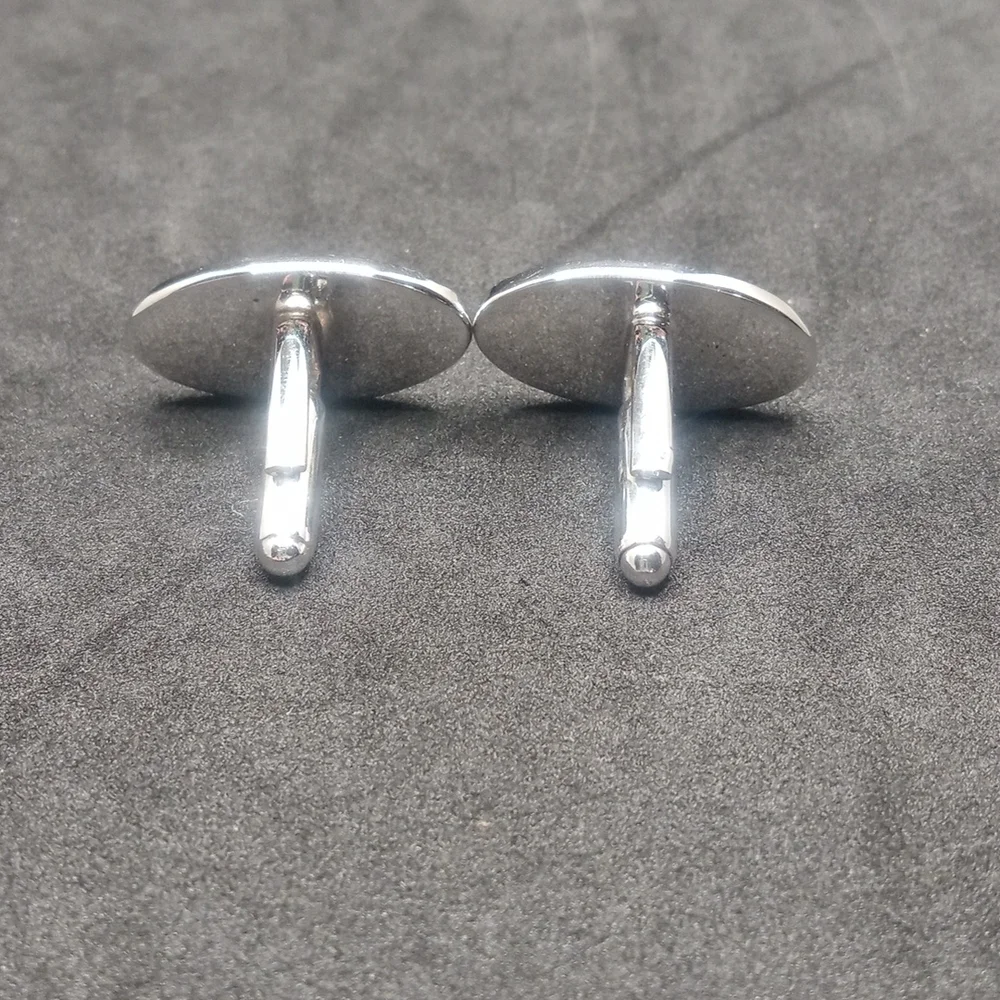 Sophisticated Silver Cufflinks with Sparkly Stones And Designs
